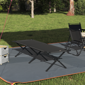 cama de sol plegable con bolsa de transporte negra de tela Oxford 600D de , Catres - Ref: Foro24-42003175, Precio: 52,31 €