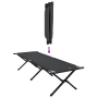 cama de sol plegable con bolsa de transporte negra de tela Oxford 600D | Foro24.es | Tu tienda online para hogar, jardín y más Foro24.es