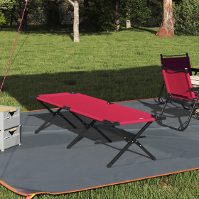 Cama de camping tela Oxford y acero rojo 180x60x19 cm | Foro24.es | Tu tienda online para hogar, jardín y más Foro24.es