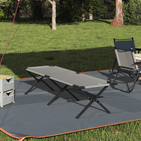 Cama de Sol Plegable con Bolsa de Transporte Tela Oxford Gris 600D de , Catres - Ref: Foro24-42003177, Precio: 84,87 €