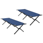 Camas Solares Plegables 2 pcs con Bolsa de Transporte Azul Tela Oxford 600D | Foro24.es | Tu tienda online para hogar, jardín y más Foro24.es
