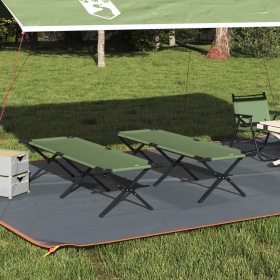 Camas de camping 2 uds tela Oxford y acero negro 180x60x19 cm | Foro24.es | Tu tienda online para hogar, jardín y más Foro24.es