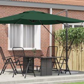 Sombrilla Cantilever Roma Verde 286x285x265 cm Aluminio de , Sombrillas - Ref: Foro24-42003336, Precio: 233,41 €, Descuento: %