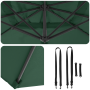 Sombrilla Cantilever Roma Verde 286x285x265 cm Aluminio | Foro24.es | Tu tienda online para hogar, jardín y más Foro24.es