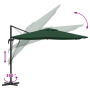 Sombrilla Cantilever Roma Verde 286x285x265 cm Aluminio | Foro24.es | Tu tienda online para hogar, jardín y más Foro24.es