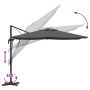 Sombrilla Cantilever Roma Antracita 286x285x265 cm Aluminio de , Sombrillas - Ref: Foro24-42003337, Precio: 233,41 €, Descuen...