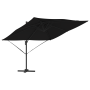 Sombrilla Cantilever Roma Negra 286x285x265 cm Aluminio de , Sombrillas - Ref: Foro24-42003339, Precio: 233,41 €, Descuento: %