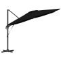 Sombrilla Cantilever Roma Negra 286x285x265 cm Aluminio de , Sombrillas - Ref: Foro24-42003339, Precio: 233,41 €, Descuento: %