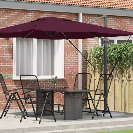 Sombrilla de Patio Borgoña Aluminio, Poliéster Grande | Foro24.es | Tu tienda online para hogar, jardín y más Foro24.es