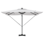 Sombrilla Cantilever Roma con LEDs Arena 286x285x270 cm Aluminio | Foro24.es | Tu tienda online para hogar, jardín y más Foro24.es