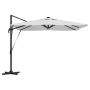 Sombrilla Cantilever Roma con LEDs Arena 286x285x270 cm Aluminio | Foro24.es | Tu tienda online para hogar, jardín y más Foro24.es