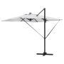 Sombrilla Cantilever Roma con LEDs Arena 286x285x270 cm Aluminio | Foro24.es | Tu tienda online para hogar, jardín y más Foro24.es