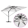 Sombrilla Cantilever Roma con LEDs Arena 286x285x270 cm Aluminio | Foro24.es | Tu tienda online para hogar, jardín y más Foro24.es