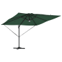 Parasol Cantilever Roma con LEDs Verde 286x285x270 cm Aluminio | Foro24.es | Tu tienda online para hogar, jardín y más Foro24.es