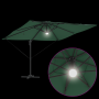 Parasol Cantilever Roma con LEDs Verde 286x285x270 cm Aluminio | Foro24.es | Tu tienda online para hogar, jardín y más Foro24.es