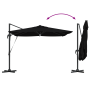 Paraguas Cantilever Roma con LEDs Negro 286x285x270 cm Aluminio de , Sombrillas - Ref: Foro24-42003355, Precio: 260,02 €, Des...