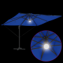 Paraguas Cantilever Roma con LEDs Azul Azur 286x285x270 cm Aluminio | Foro24.es | Tu tienda online para hogar, jardín y más Foro24.es