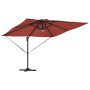Parasol Cantilever Roma con LEDs Terracota 286x285x270 cm Aluminio | Foro24.es | Tu tienda online para hogar, jardín y más Foro24.es