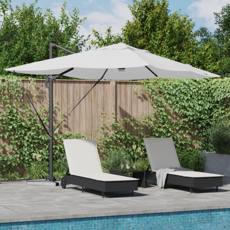 Sombrilla Cantilever Arena Poliéster, Aluminio Grande Plegable | Foro24.es | Tu tienda online para hogar, jardín y más Foro24.es