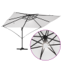 Sombrilla Cantilever Arena Poliéster, Aluminio Grande Plegable | Foro24.es | Tu tienda online para hogar, jardín y más Foro24.es