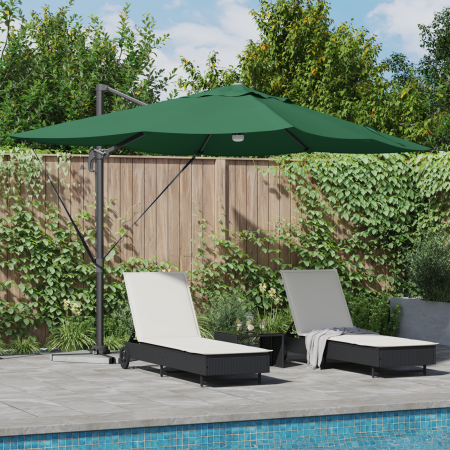 Sombrilla Cantiléver Verde Verde Poliéster, Metal Grande | Foro24.es | Tu tienda online para hogar, jardín y más Foro24.es