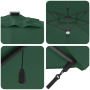 Sombrilla Cantiléver Verde Verde Poliéster, Metal Grande | Foro24.es | Tu tienda online para hogar, jardín y más Foro24.es