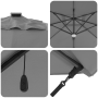 Sombrilla Cantilever - Antracita Antracita Poliéster Grande | Foro24.es | Tu tienda online para hogar, jardín y más Foro24.es