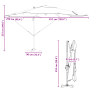 Sombrilla Cantilever - Antracita Antracita Poliéster Grande | Foro24.es | Tu tienda online para hogar, jardín y más Foro24.es
