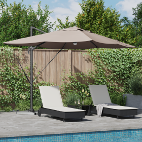 Sombrilla de brazo obtuso - Taupe Taupe Tela Grande de , Sombrillas - Ref: Foro24-42003362, Precio: 279,99 €, Descuento: %