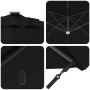 Sombrilla Cantilever - Negra | Foro24.es | Tu tienda online para hogar, jardín y más Foro24.es