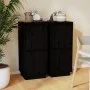 Sideboard 2 Stück massives schwarzes Kiefernholz 31,5x34x75 cm von vidaXL, Sideboards - Ref: Foro24-813389, Preis: 66,96 €, R...