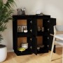 Sideboard 2 Stück massives schwarzes Kiefernholz 31,5x34x75 cm von vidaXL, Sideboards - Ref: Foro24-813389, Preis: 79,53 €, R...