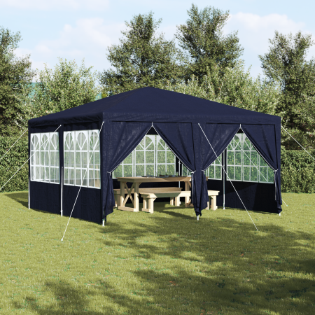 Carpa Azul con 8 Paredes Laterales 4x4 m PE de , Carpas y cenadores - Ref: Foro24-42003426, Precio: 127,38 €, Descuento: %