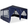 Carpa Azul con 8 Paredes Laterales 4x4 m PE de , Carpas y cenadores - Ref: Foro24-42003426, Precio: 127,38 €, Descuento: %