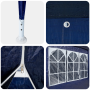 Carpa Azul con 8 Paredes Laterales 4x4 m PE de , Carpas y cenadores - Ref: Foro24-42003426, Precio: 127,38 €, Descuento: %