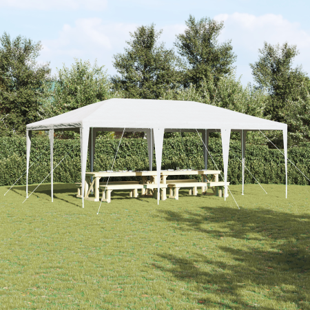 Toldo de Fiesta Blanco 6x4 m PE de , Carpas y cenadores - Ref: Foro24-42003429, Precio: 119,31 €, Descuento: %