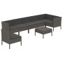 8-teiliges Gartenmöbel-Set und graue synthetische Rattankissen von vidaXL, Gartensets - Ref: Foro24-3094390, Preis: 707,77 €,...
