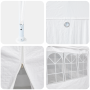 Carpa de Fiesta con 10 Paredes Laterales Blanca 6x4 m PE de , Carpas y cenadores - Ref: Foro24-42003433, Precio: 158,82 €, De...