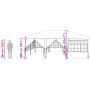 Carpa de Fiesta con 10 Paredes Laterales Blanca 6x4 m PE de , Carpas y cenadores - Ref: Foro24-42003433, Precio: 158,82 €, De...