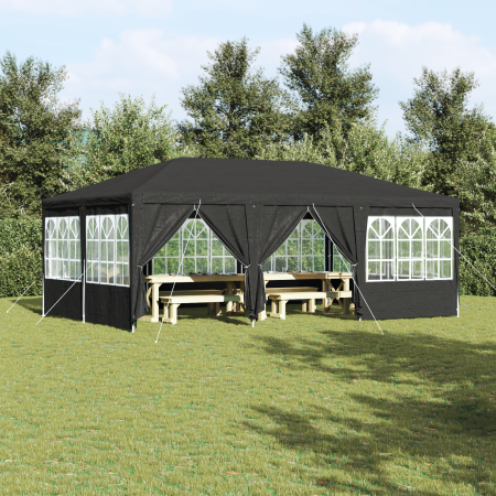 Toldo para Fiestas con 10 Paredes Laterales Antracita 6x4 m PE de , Carpas y cenadores - Ref: Foro24-42003435, Precio: 158,82...