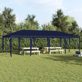 Toldo de Fiesta Azul 8x4 m PE de , Carpas y cenadores - Ref: Foro24-42003438, Precio: 141,27 €, Descuento: %