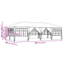 Carpa para Fiestas con 12 Paredes Blancas 8x4 m PE de , Carpas y cenadores - Ref: Foro24-42003441, Precio: 190,50 €, Descuent...