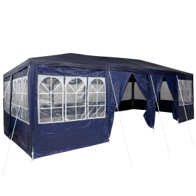 Carpa con 12 Laterales Azules 8x4 m PE de , Carpas y cenadores - Ref: Foro24-42003442, Precio: 190,50 €, Descuento: %