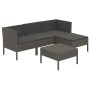 5-teiliges Gartenmöbel-Set und graue synthetische Rattankissen von vidaXL, Gartensets - Ref: Foro24-3094378, Preis: 342,03 €,...