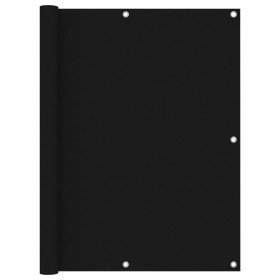 Toldo para balcón de tela oxford negro 120x600 cm