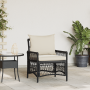 Sillón Jardín con Cojines Negro 60x70x78 cm Ratán | Foro24.es | Tu tienda online para hogar, jardín y más Foro24.es