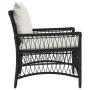 Sillón Jardín con Cojines Negro 60x70x78 cm Ratán | Foro24.es | Tu tienda online para hogar, jardín y más Foro24.es