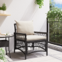 Sillón Jardín con Cojines Negro 60x70x78 cm Ratán | Foro24.es | Tu tienda online para hogar, jardín y más Foro24.es