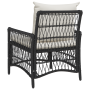 Sillón Jardín con Cojines Negro 60x70x78 cm Ratán | Foro24.es | Tu tienda online para hogar, jardín y más Foro24.es