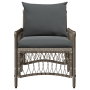Silla de Jardín con Cojines Gris de Ratán Sintético de , Sillas de jardín - Ref: Foro24-42006219, Precio: 122,20 €